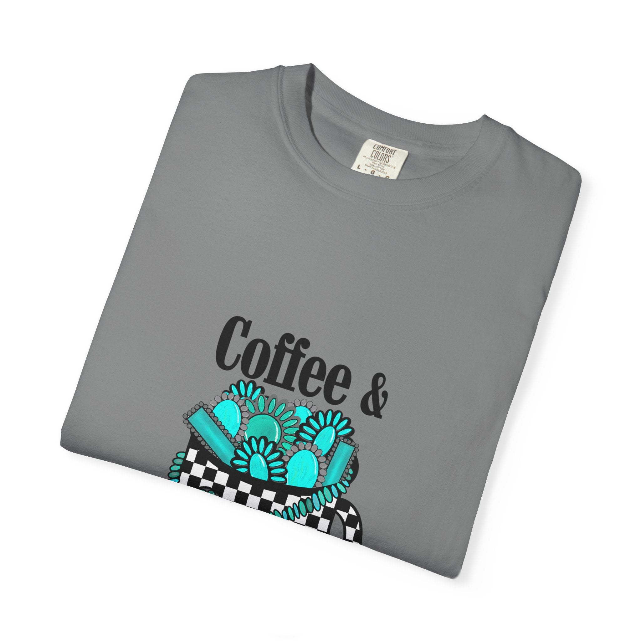 Coffee & Turquoise/ Checkered Mug