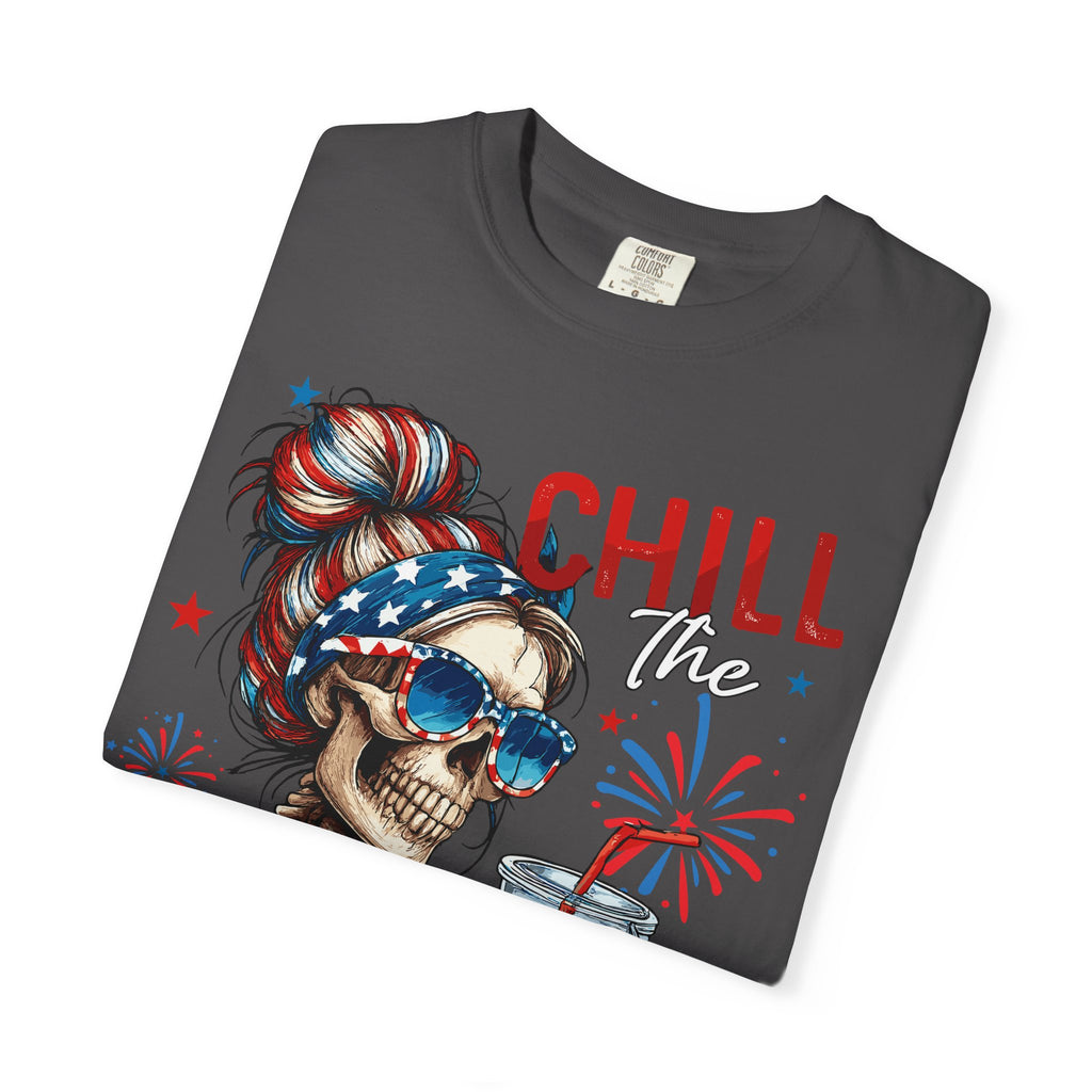 Chill Time Fourth Out skull with stars sunglasses T