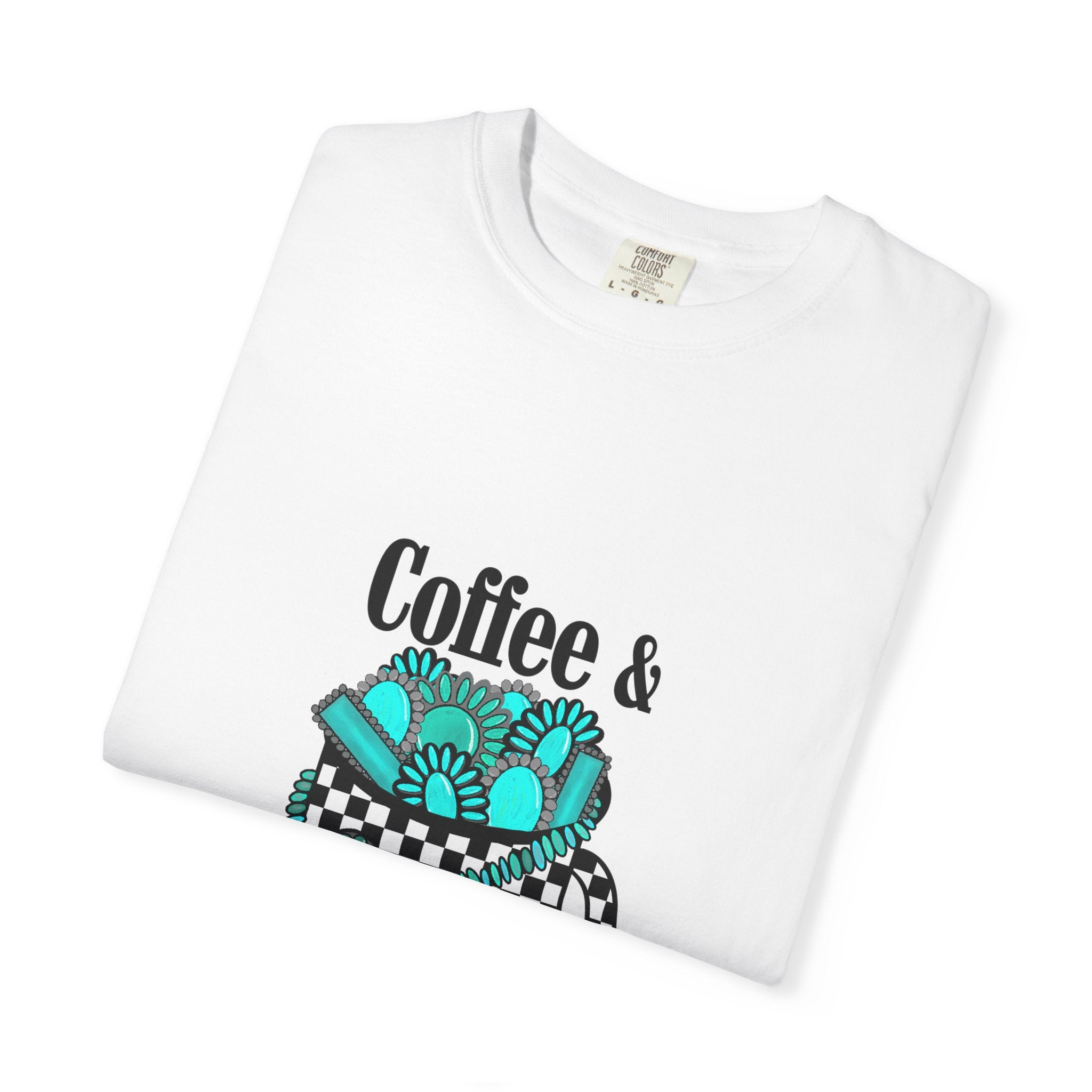 Coffee & Turquoise/ Checkered Mug