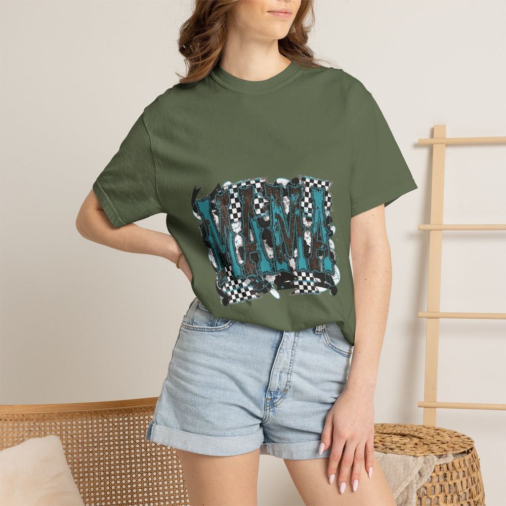 Mama Checkerboard Graphic T-Shirt