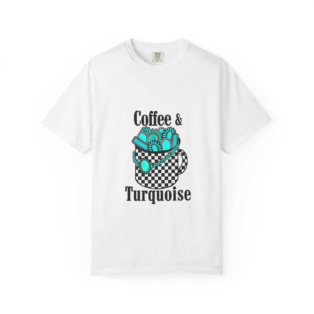 Coffee & Turquoise/ Checkered Mug