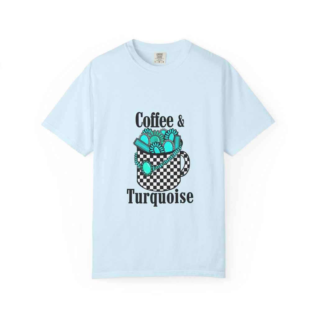 Coffee & Turquoise/ Checkered Mug