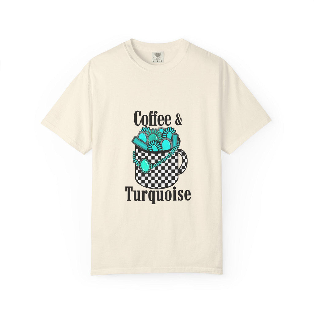 Coffee & Turquoise/ Checkered Mug
