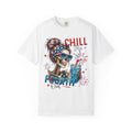 Chill Time Fourth Out skull with stars sunglasses T